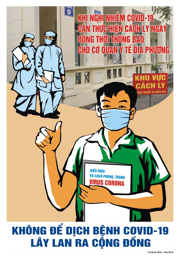 Hoa sy Viet hao hung ve tranh co dong phong, chong dich COVID-19 hinh anh 7