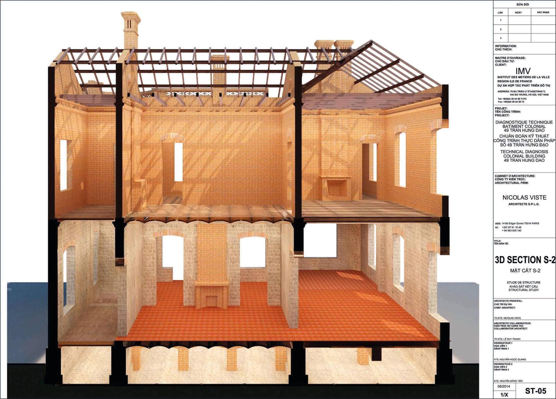 Dự án cải tạo Biệt thự 49 Trần Hưng Đạo - Viện PRX - Cơ quan hỗ trợ hợp tác quốc tế vùng Paris tại Việt Nam